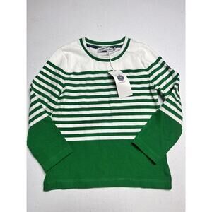 Wimbledon Breton Kids Striped Green Casual Preppy Shirt NWT Size 4-5yrs